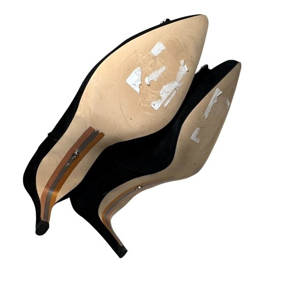 Sam Edelman Womens Ulissa Luster Ankle Bootie US 7 Black Suede Rhinestone Pearl - Picture 8 of 8